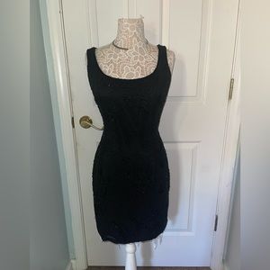 vintage black beaded dress